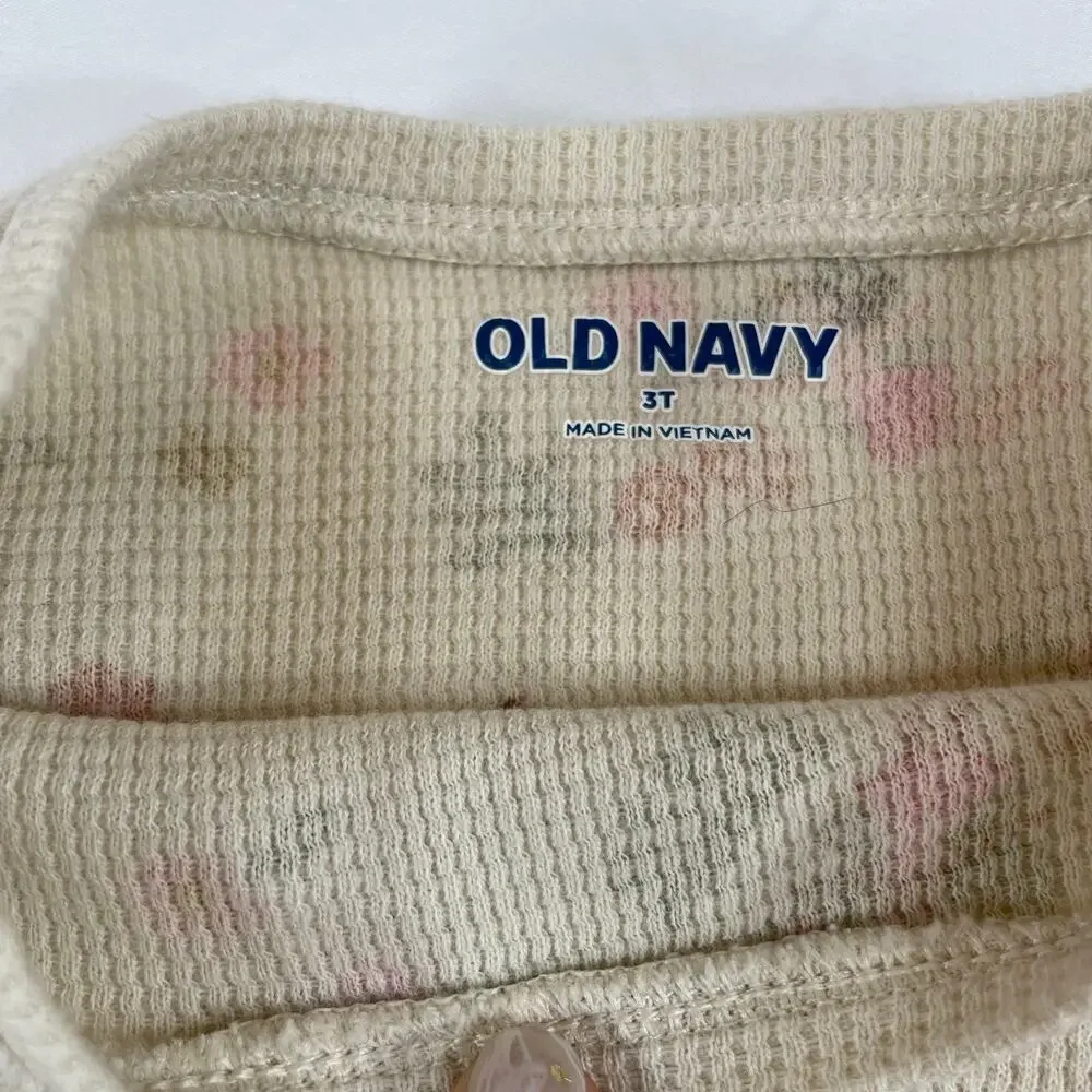 Old Navy Toddler Girls Floral Fairy Waffle Knit Long Sleeve Dress 18-24M